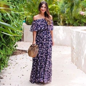 Donna Morgan floral off the shoulder dress